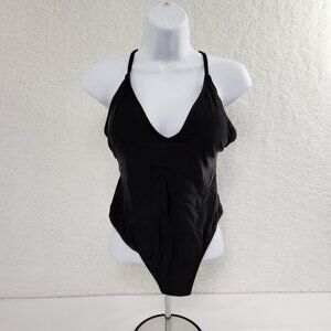 Women's Black Swimsuits Sexy High Cut Adjustable Straps XL
